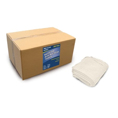 Sanitized Anti-Bacterial BeigeWiping Towel, 15 X 25, PK250